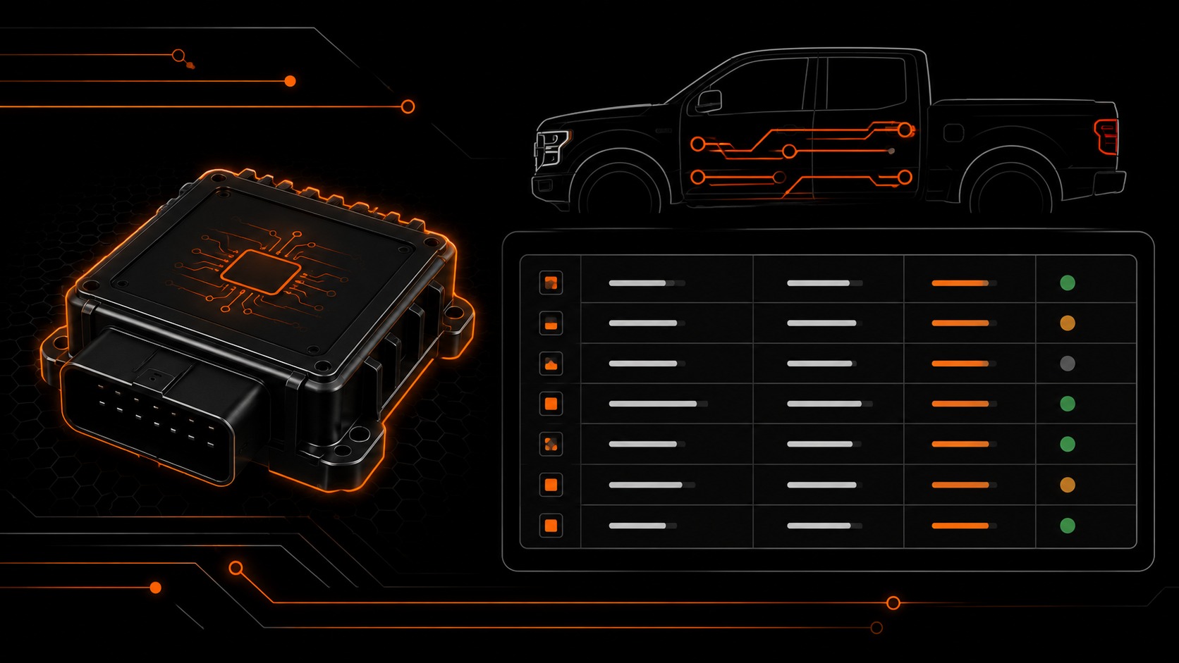 F-150 body control module planning visual with vehicle feature checklist